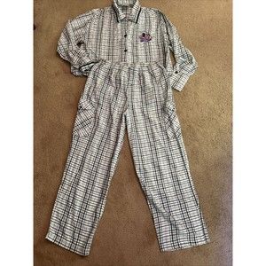 Disneyland Parks Pajama Set Plaid Cargo Pants M Shirt L Womens Mickey Minnie ++